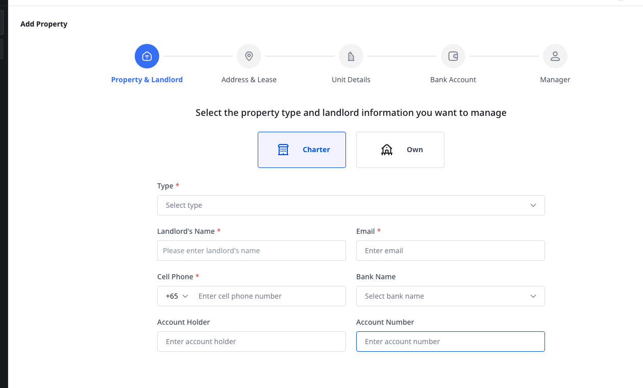 Add Property wizard step 1