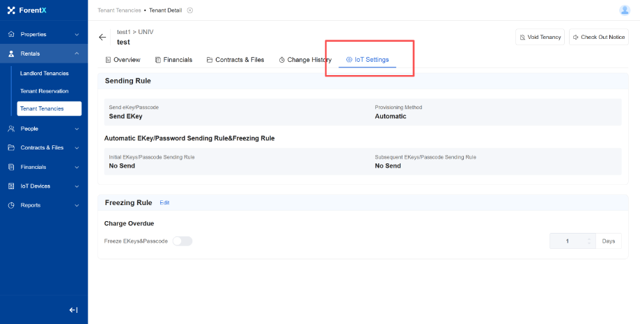 Configure property-level smart-lock rules