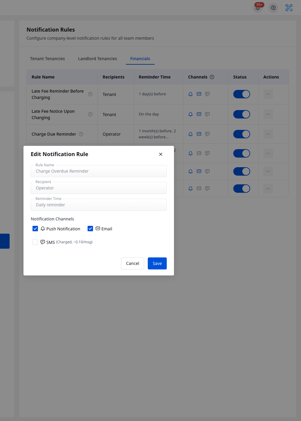 Edit Notification Rule