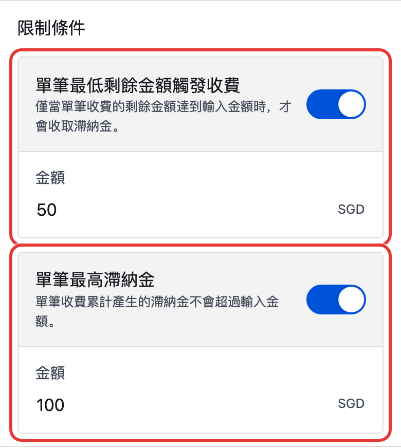 滯納金限制條件