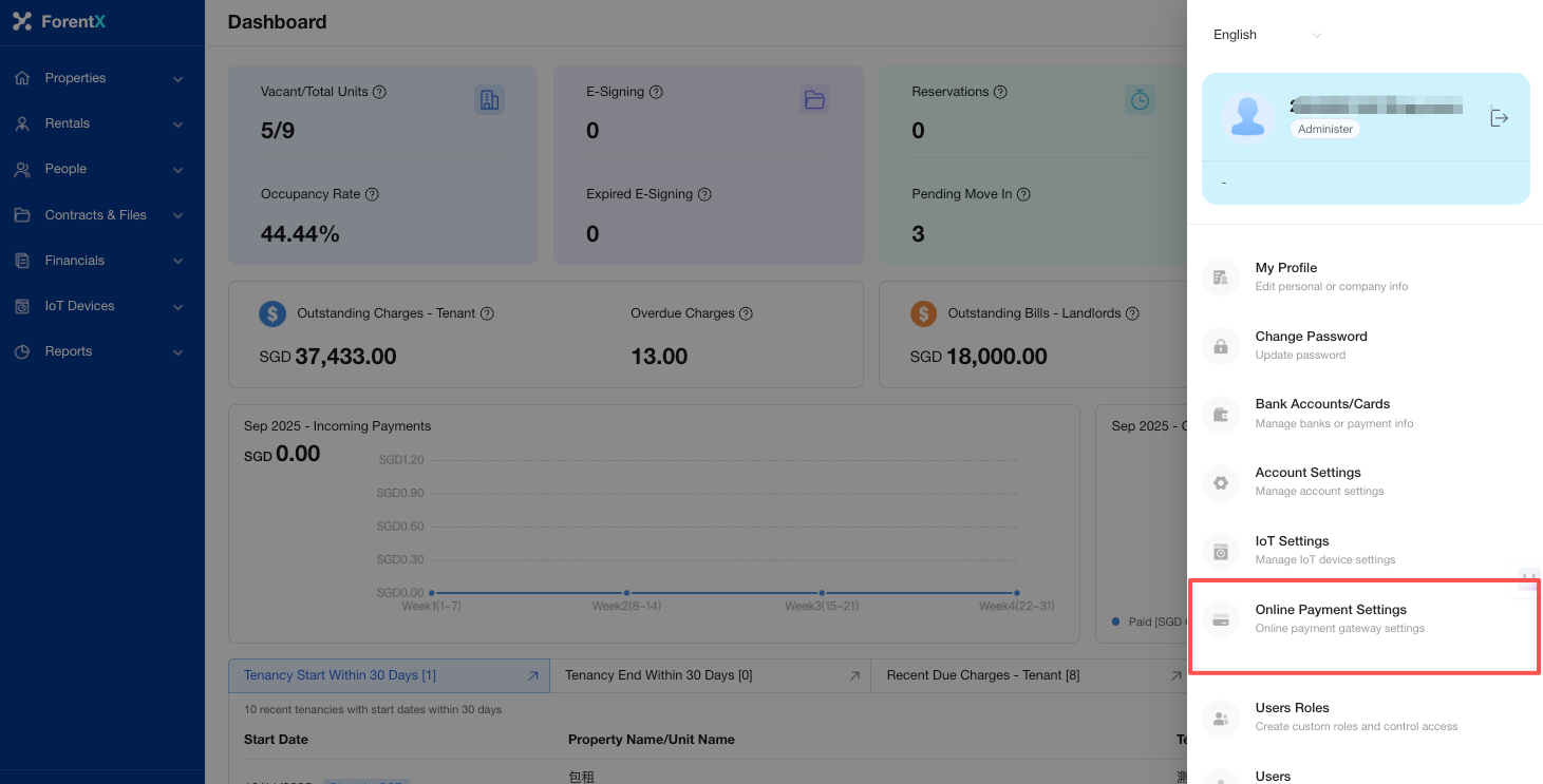 Stripe card in Online Payment Settings