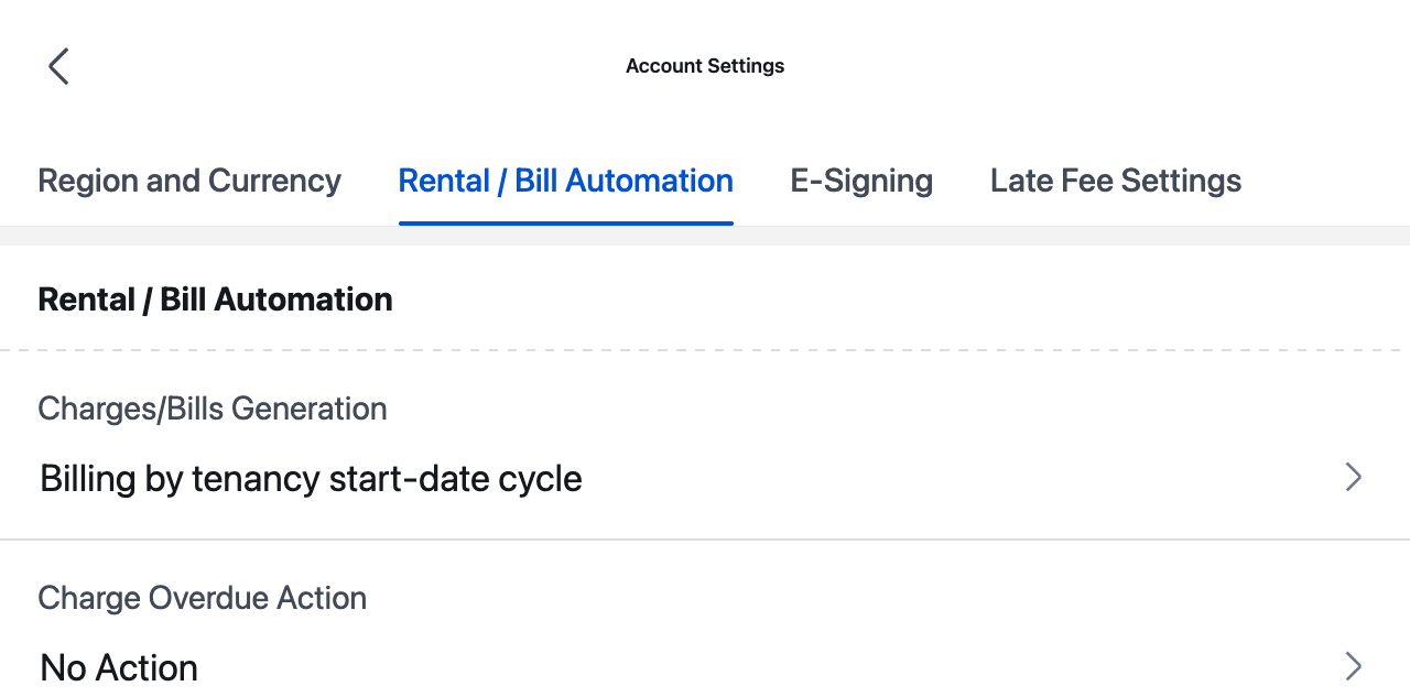 App Rental and Bill Automation section