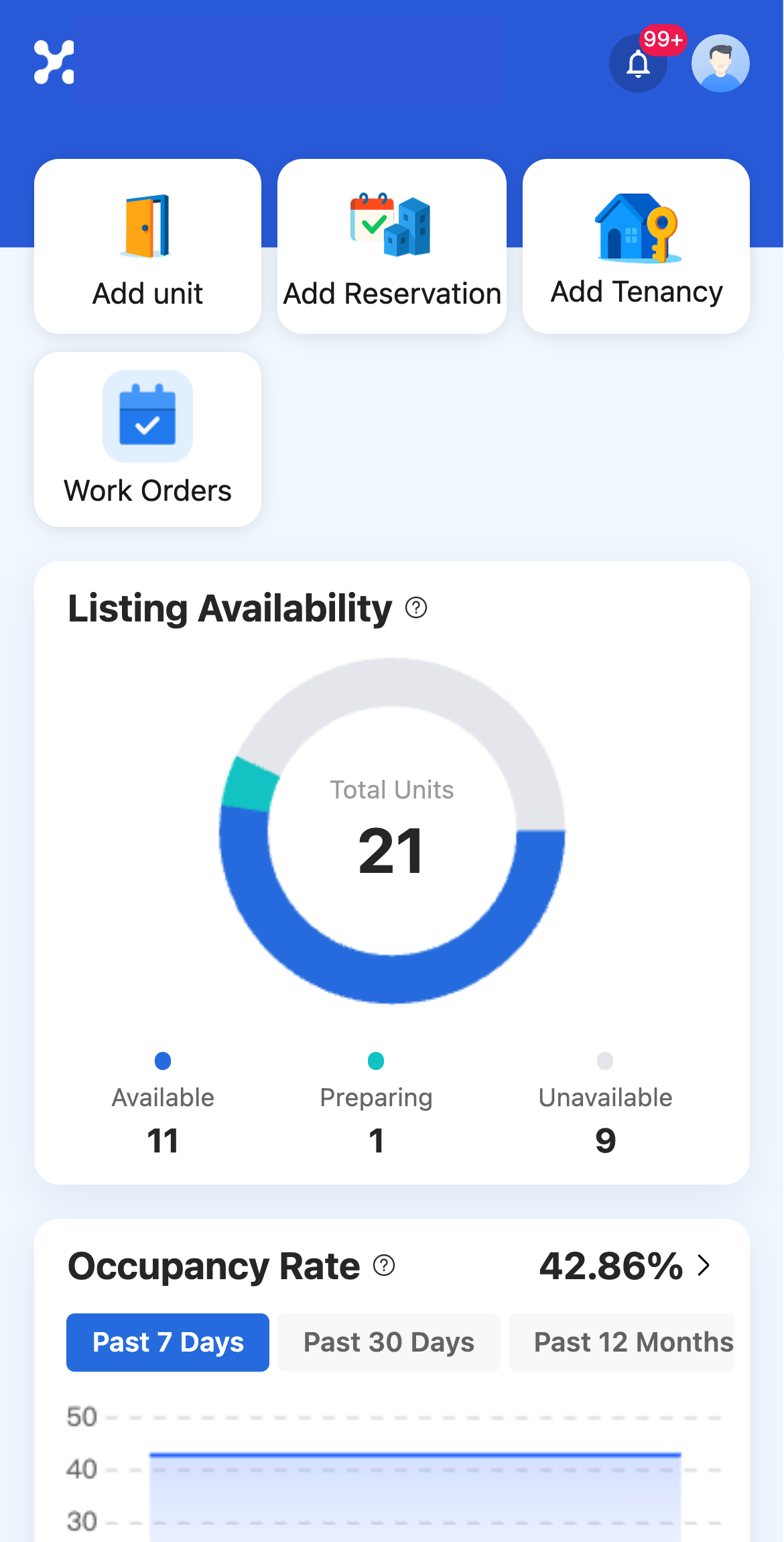App home dashboard overview