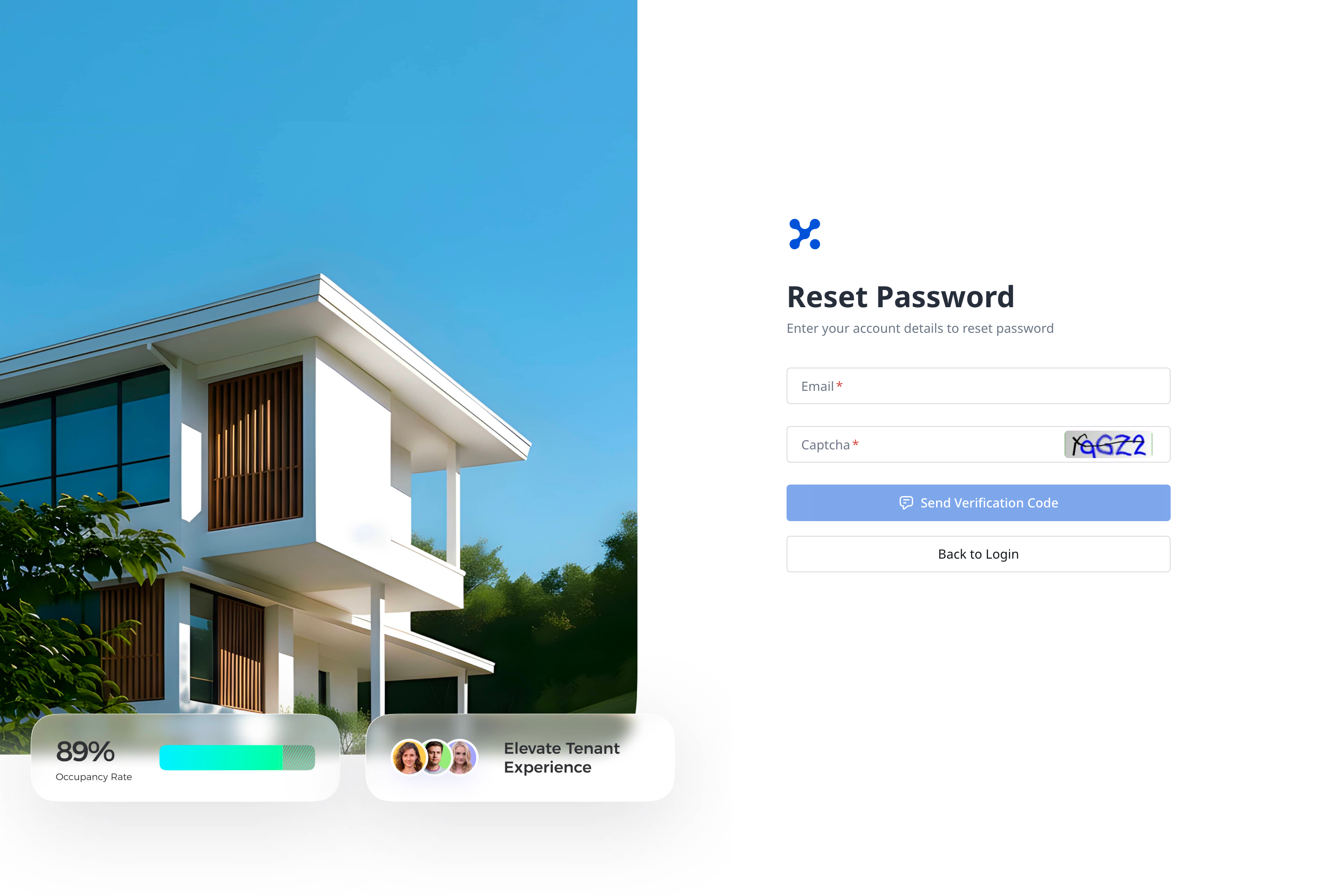 Web reset password form