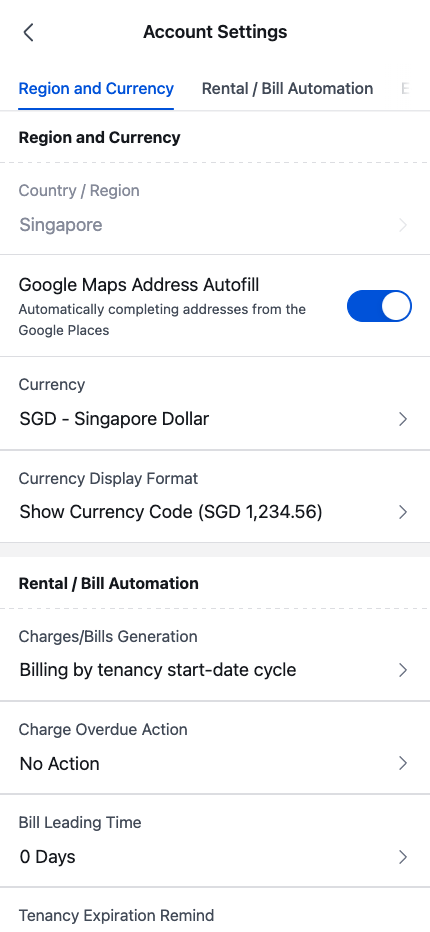App Google Maps switch