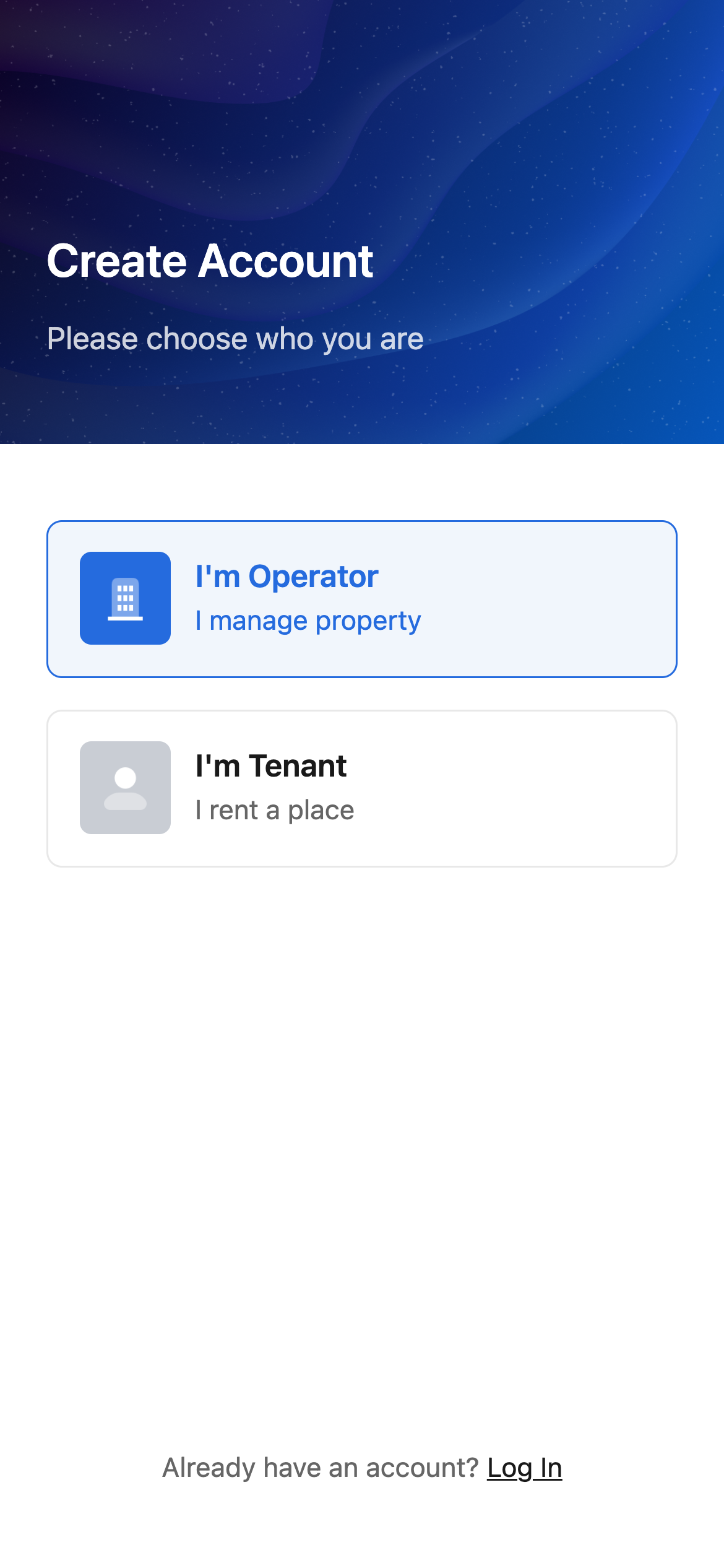 App register role selection