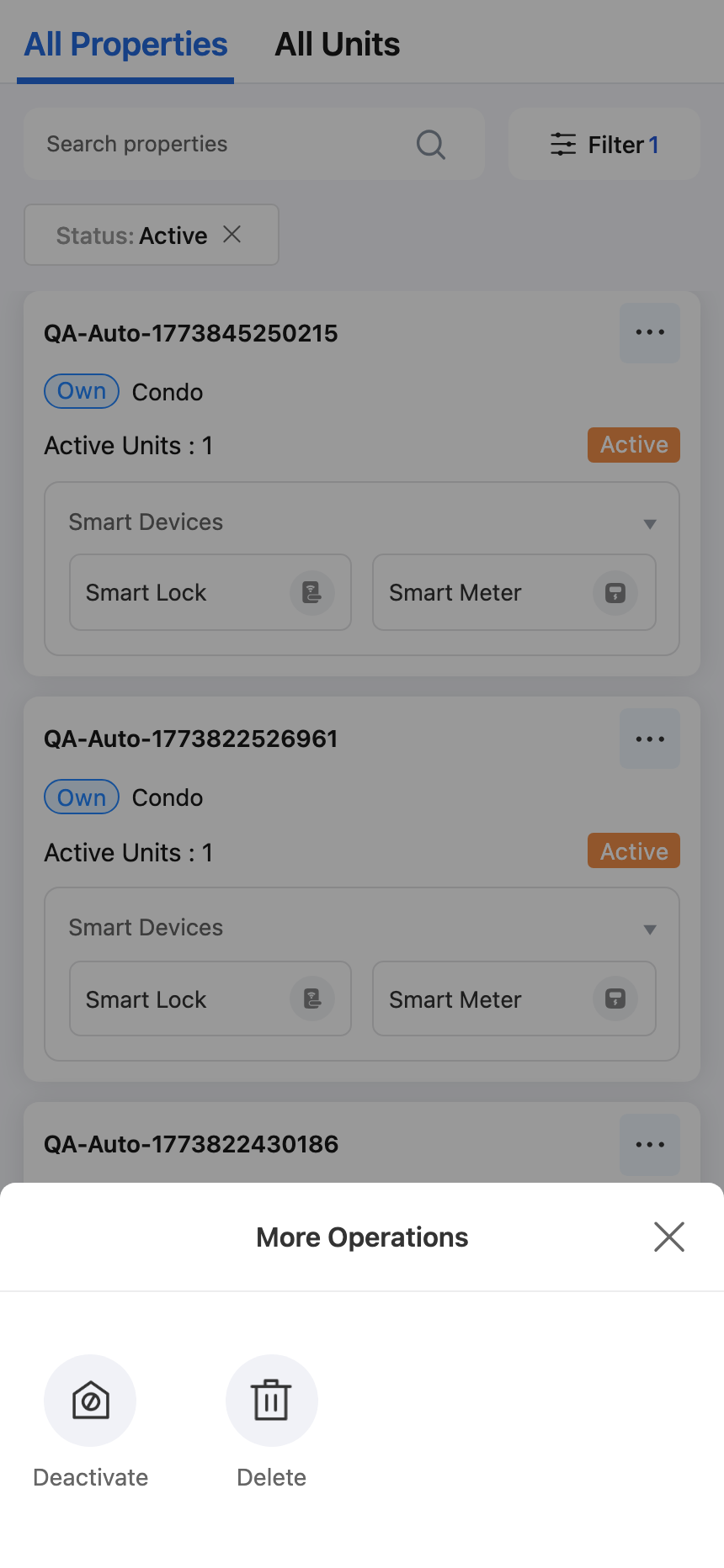 App property card more operations menu