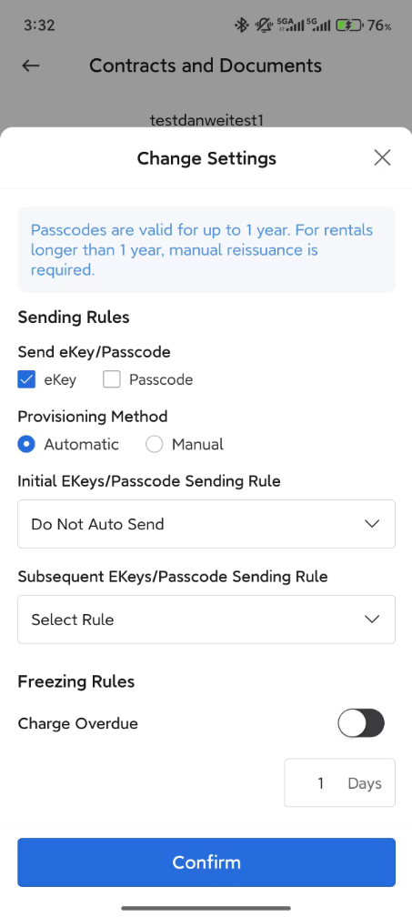 Finish tenancy flow in app
