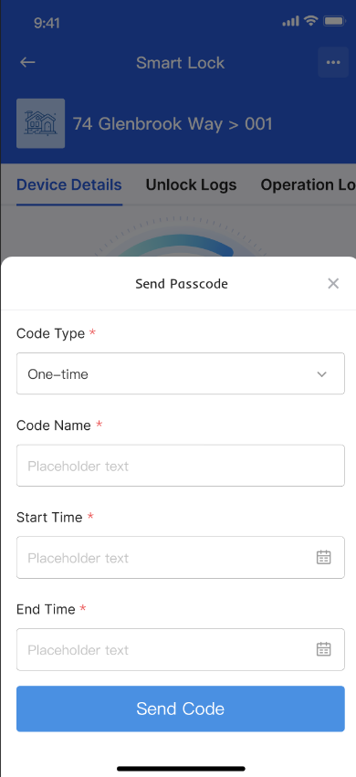 Finish sending the credential in app