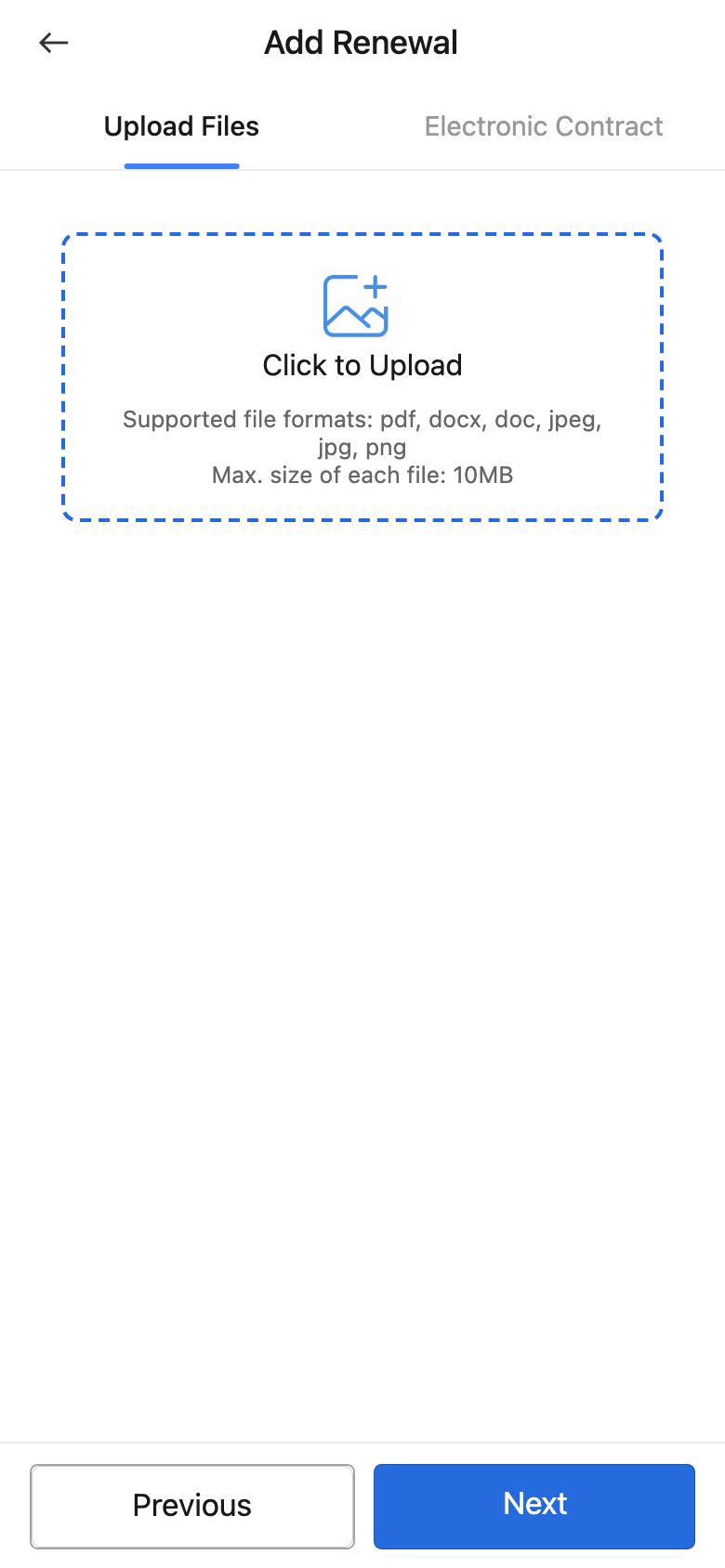 App renewal files