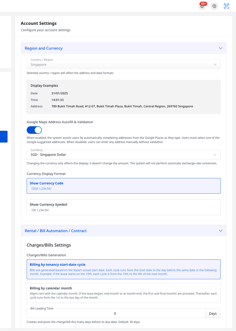 Rental / Bill Automation / Contract