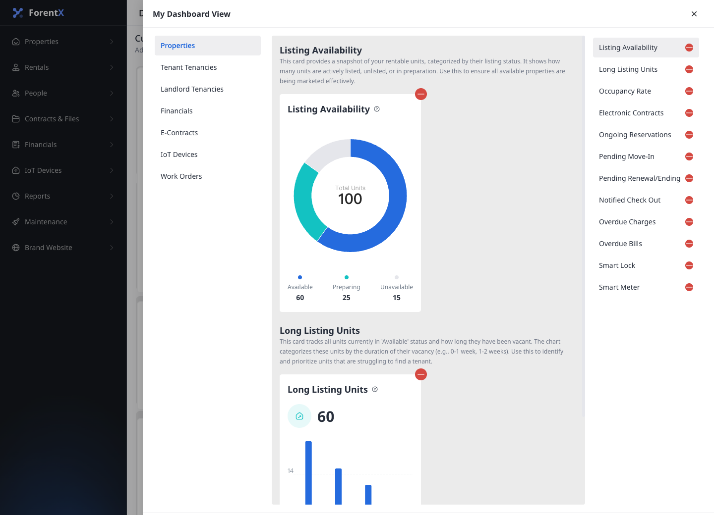 Web dashboard add card modal